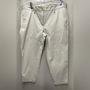 Talbots Girlfriend Chino Pants Women's 10P Khaki Stretch Tapered Leg  NWOT